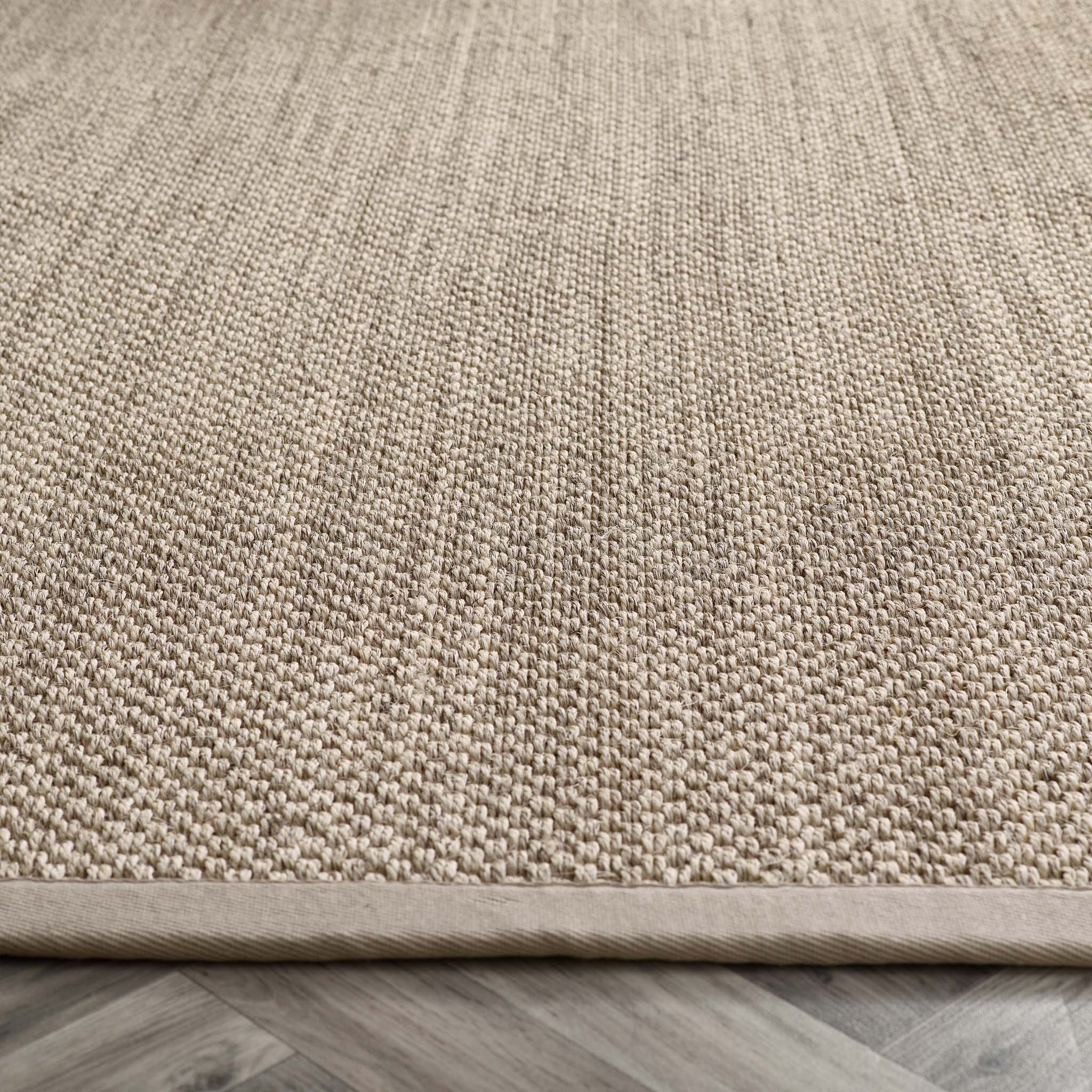 Sisal Rug Light Beige with Sand Border - Image 9