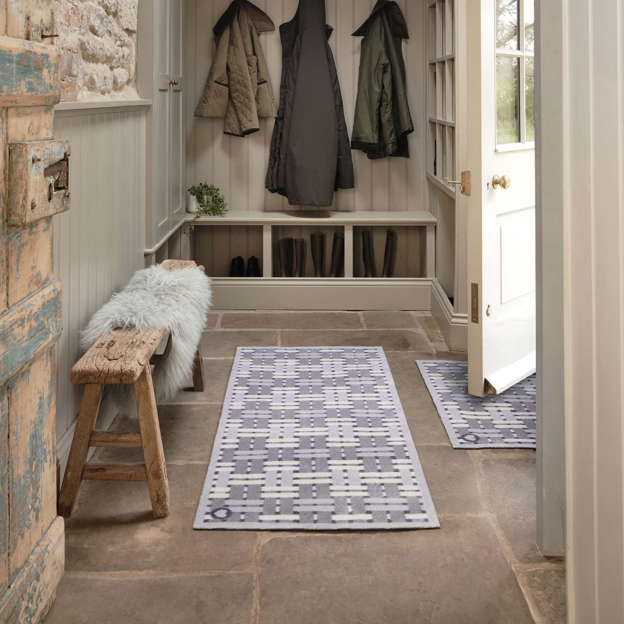 Soft Weave Grey Washable Runner - Image 2