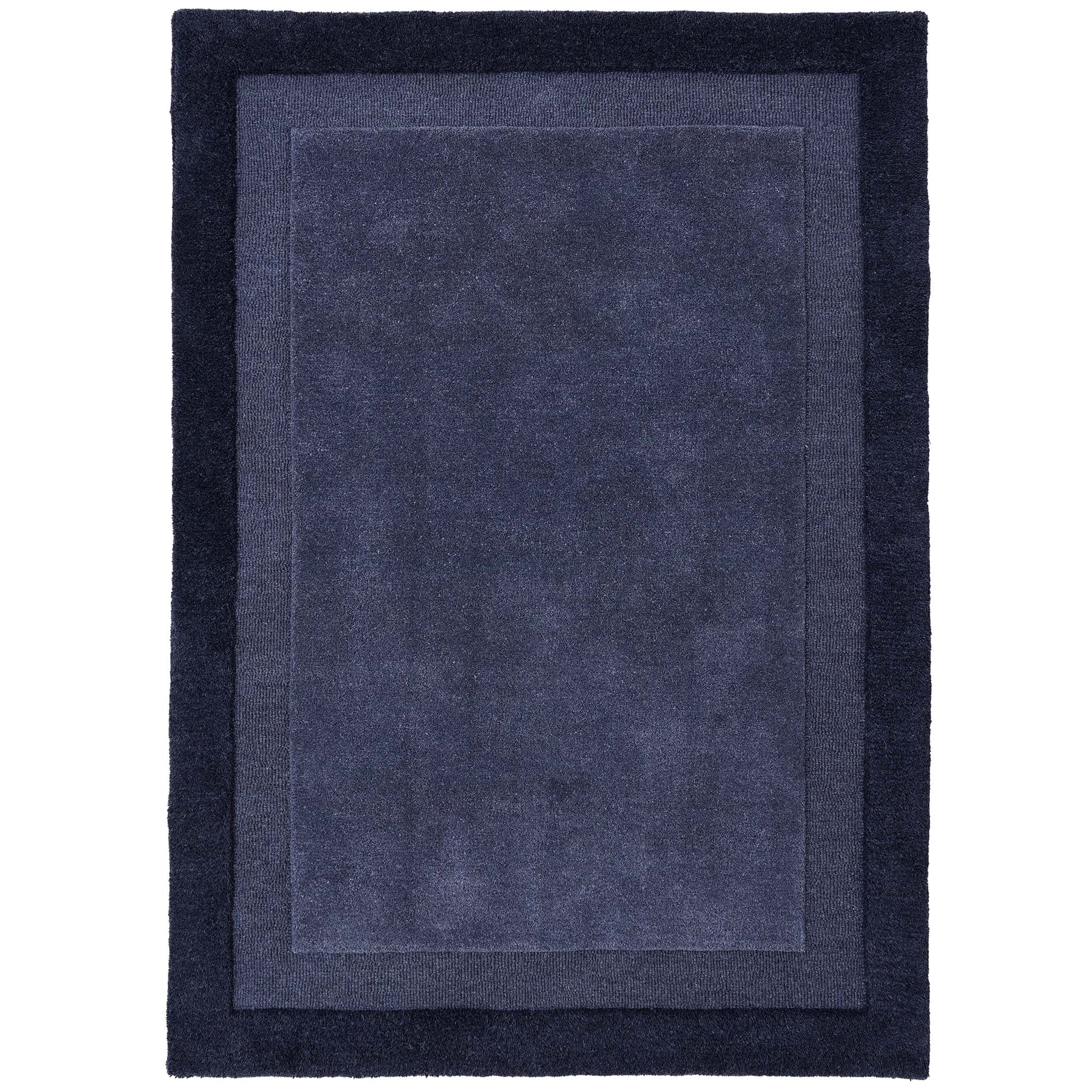 Stacked Borders Evening Blue Rug