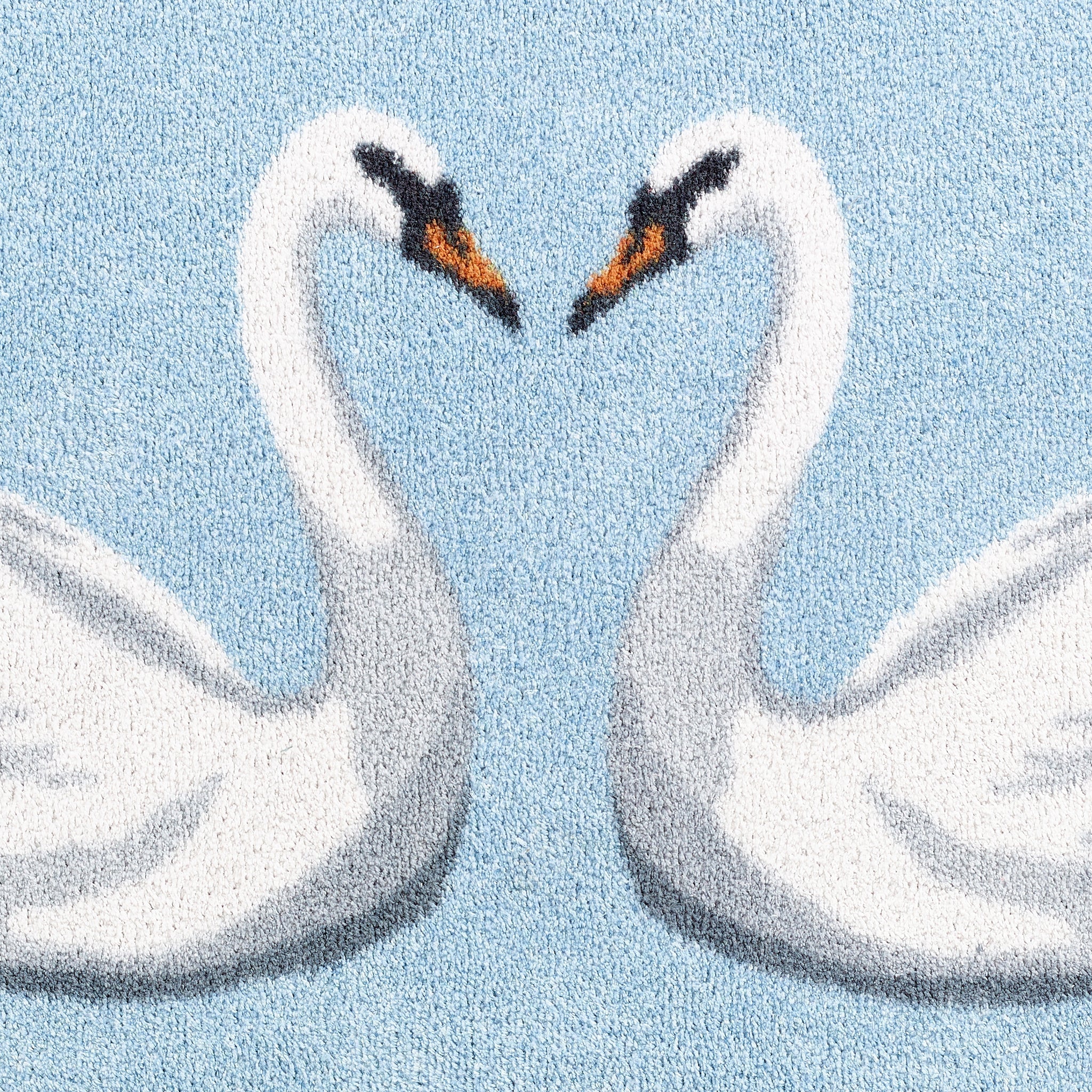 Swan 1 Blue Washable Bath Mat - Image 4