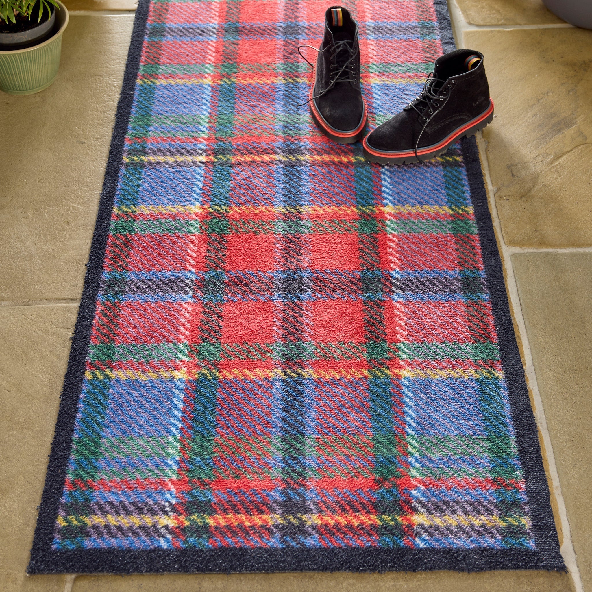 Tartan Red/Blue Washable Runner - Image 2