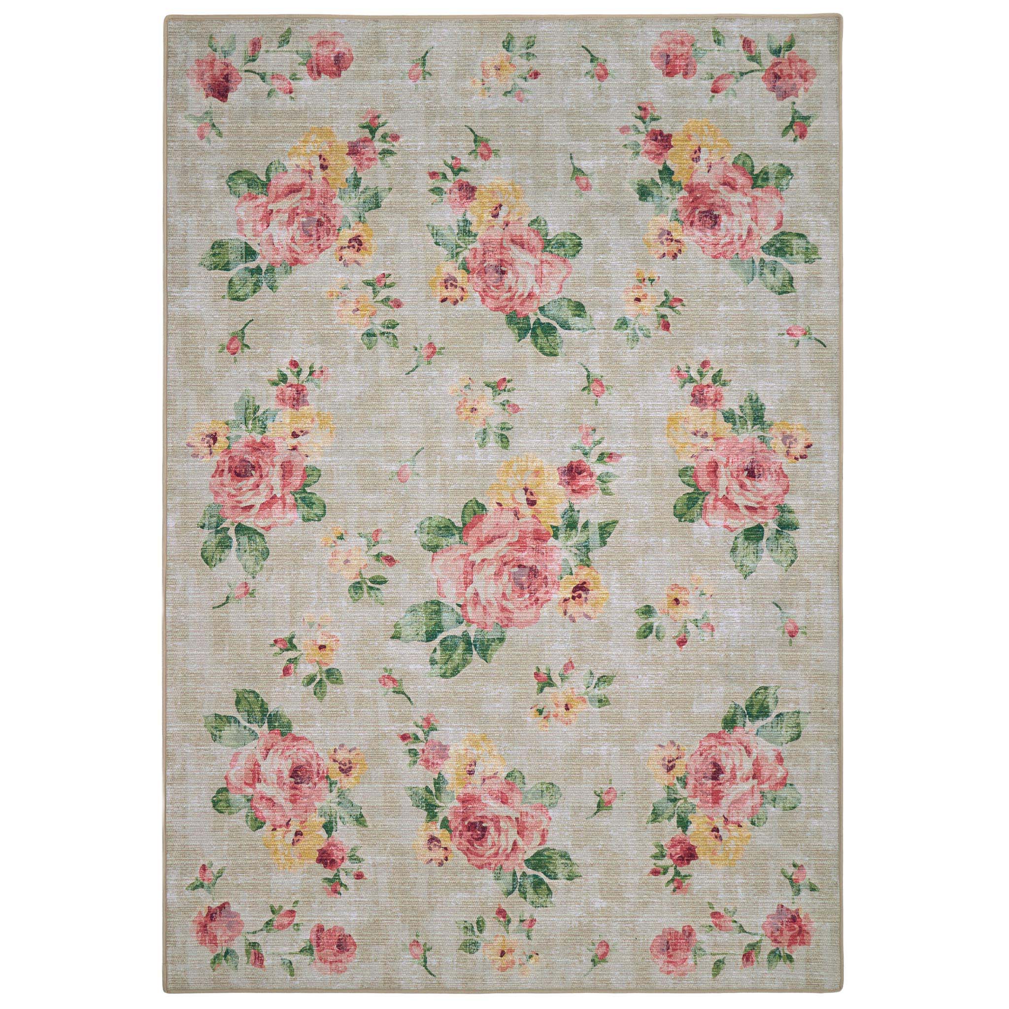 Vintage Rose Natural Eco-Washable Rug - Image 5