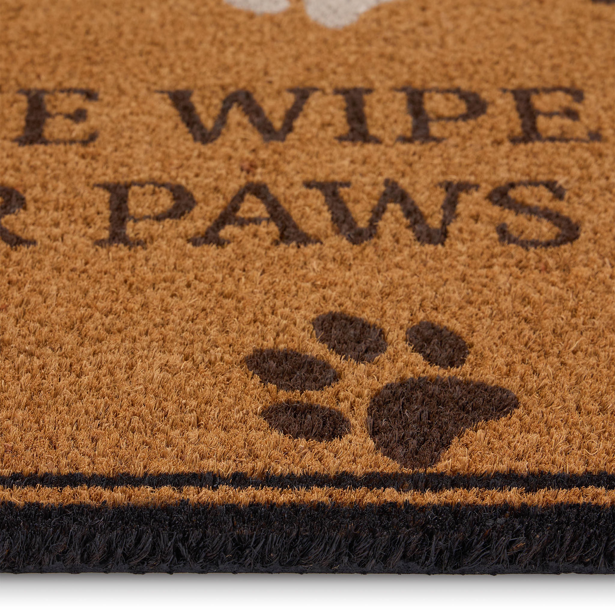Wipe Your Paws Border Coir Doormat - Image 3