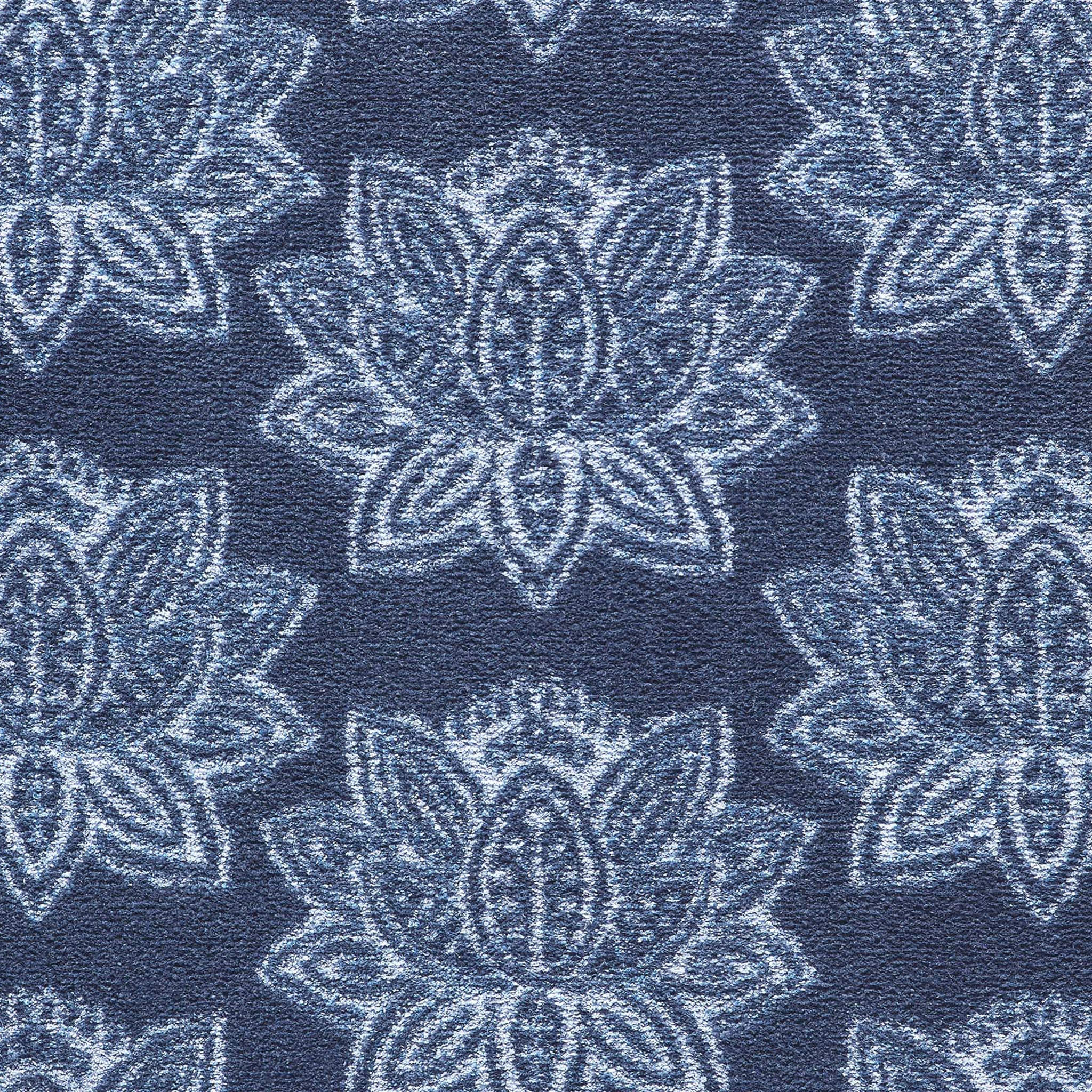 Woodblock 1 Navy Runner - Image 4