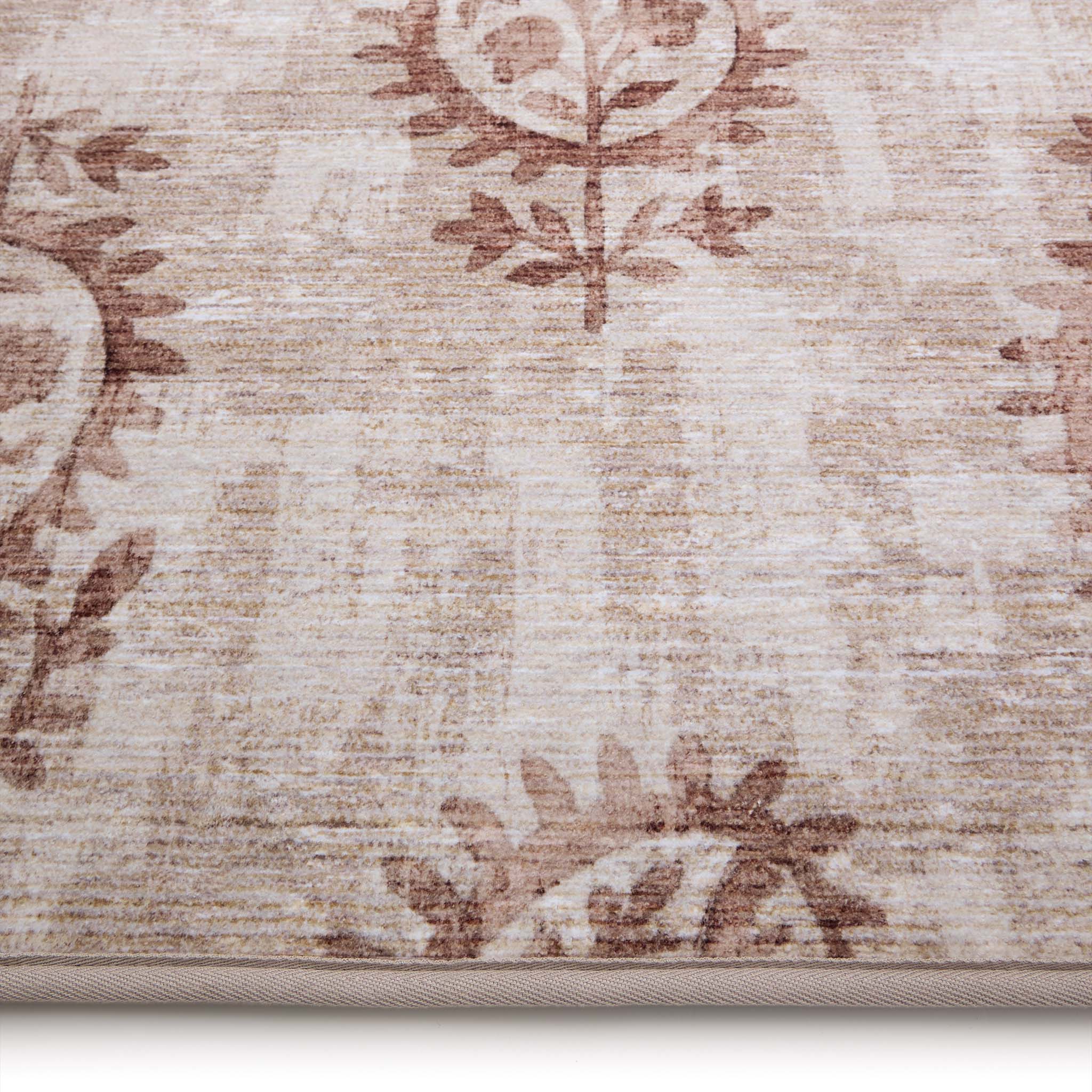 Woodblock Paisley Rust Eco-Washable Runner - Image 3
